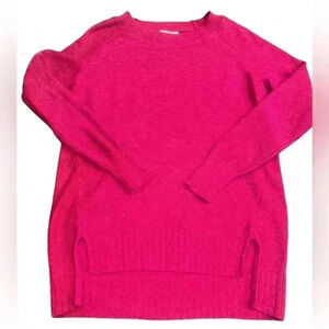 Old Navy Fuschia Sweater Pullover Long Sleeve Cotton Blend Crew Neck Size XS